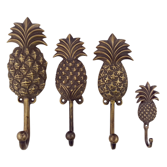 Pineapple Wall Hook - Antique Brass