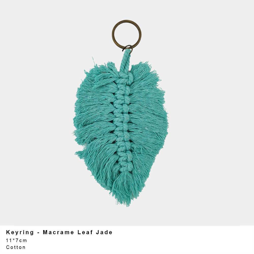 Keyring Macrame Leaf (more colour options available)