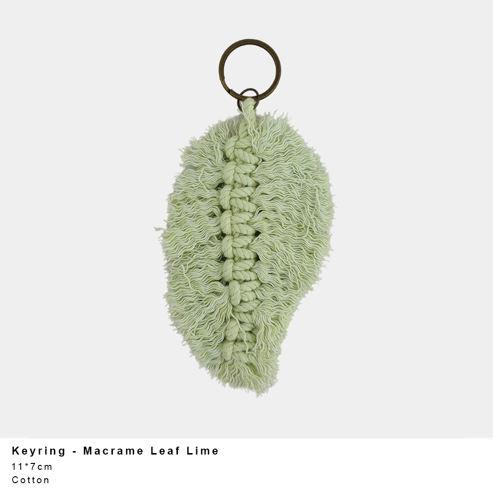 Keyring Macrame Leaf (more colour options available)