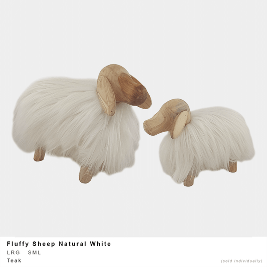 Fluffy Sheep - White/Natural