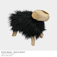 Fluffy Sheep - Black/Natural