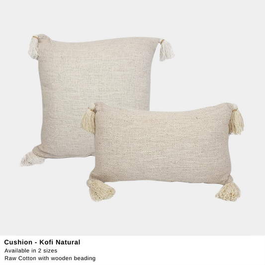 Cushion - Kofi Tassel Natural