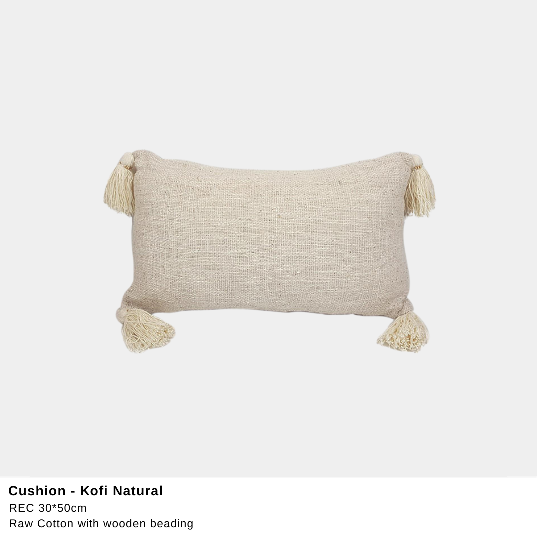 Cushion - Kofi Tassel Natural