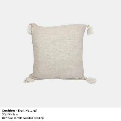 Cushion - Kofi Tassel Natural