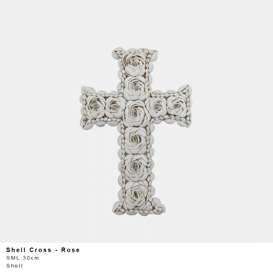 Shell Cross - Rose Design