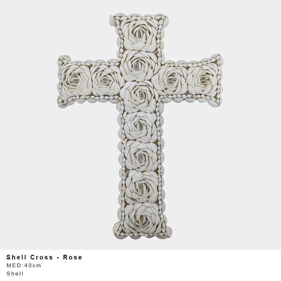 Shell Cross - Rose Design