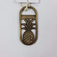 Oval Pineapple Bottle Opener - Antique Brass